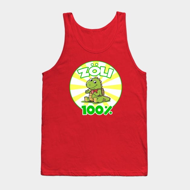 Zöli 100% Dinosaur Children Design Tank Top by VanDanDesigns